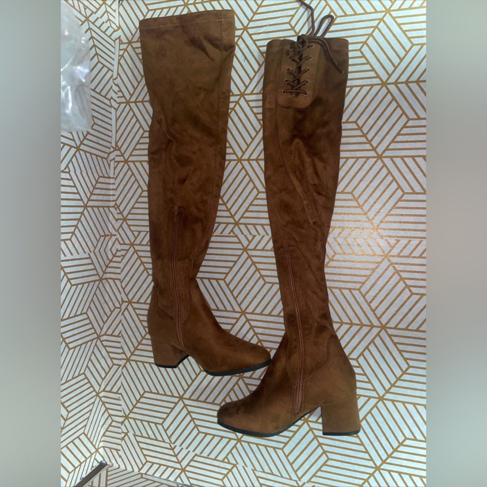 Thigh High Boots Dream Pairs Brown Size 5.5